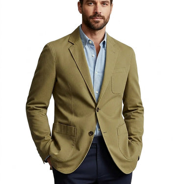 Blazer Masculino com Botões Frontais e Bolsos Aplicados 1