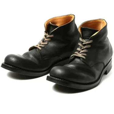 Botas Masculinas de Cano Curto com Bico Redondo e Cadarço 1