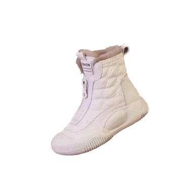 Botas de Cano Curto Acolchoadas Femininas com Zíper Frontal 1