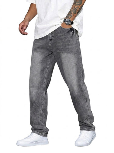 Calça Jeans Masculina de Corte Relaxado 1