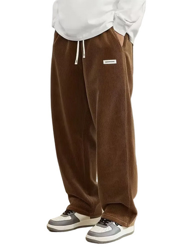 Calça Masculina de Veludo Cotelê com Corte Reto 1