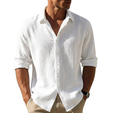 Camisa Masculina de Manga Comprida com Textura 1