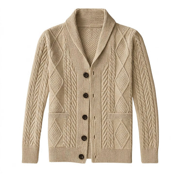 Cardigan Masculino de Tricô com Gola Xale 1