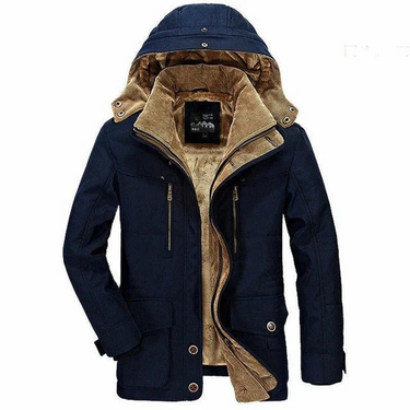 Jaqueta Parka Masculina com Capuz, Zíper e Botões 1