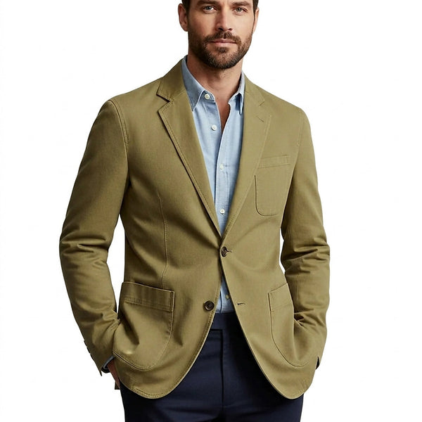 Blazer Masculino com Botões Frontais e Bolsos Aplicados 1