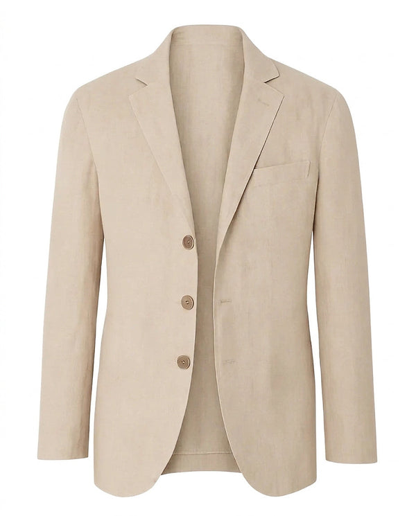 Blazer Masculino com Três Botões e Lapela Notch 1