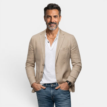 Blazer Masculino com Três Botões e Lapela Notch 2