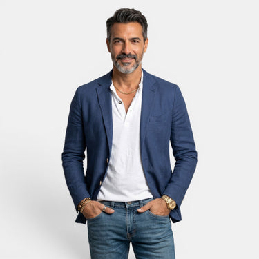 Blazer Masculino com Três Botões e Lapela Notch 3
