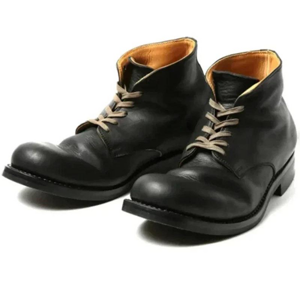 Botas Masculinas de Cano Curto com Bico Redondo e Cadarço 1