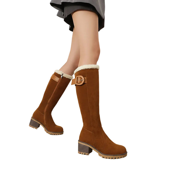 Botas de Cano Alto Femininas com Detalhe de Fivela 1