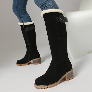 Botas de Cano Alto Femininas com Detalhe de Fivela 2