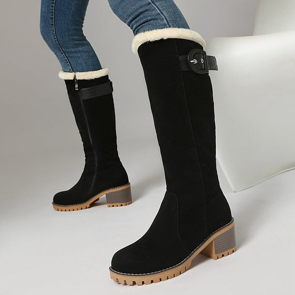Botas de Cano Alto Femininas com Detalhe de Fivela 2