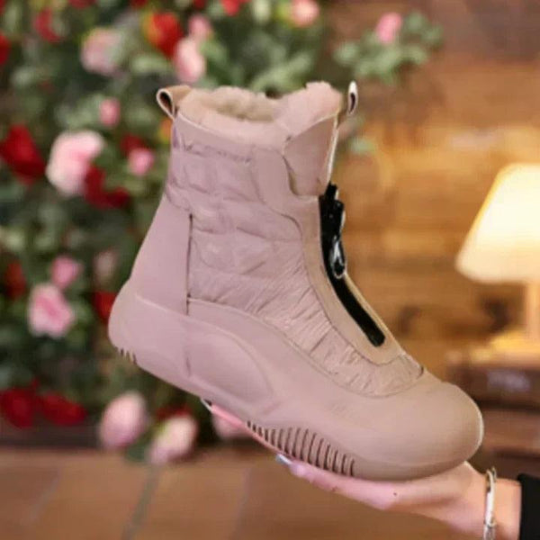 Botas de Cano Curto Acolchoadas Femininas com Zíper Frontal 2