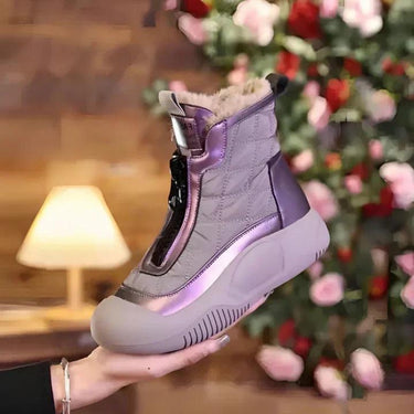 Botas de Cano Curto Acolchoadas Femininas com Zíper Frontal 4