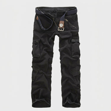 Calça Cargo Masculina com Vários Bolsos com Aba e Cinto 2