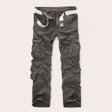 Calça Cargo Masculina com Vários Bolsos com Aba e Cinto 3