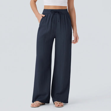 Calça Feminina Wide Leg com Cintura de Cordão 4