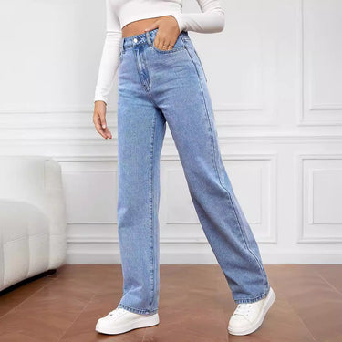 Calça Jeans Feminina de Cintura Alta e Perna Reta 2