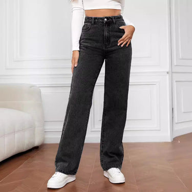 Calça Jeans Feminina de Cintura Alta e Perna Reta 3