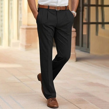Calça Masculina de Corte Reto com Pregas 2