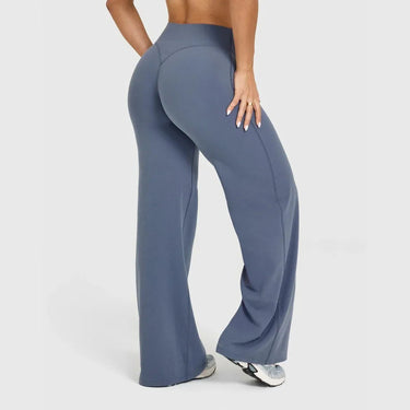 Calça Yoga Feminina de Cintura Alta e Perna Larga 2