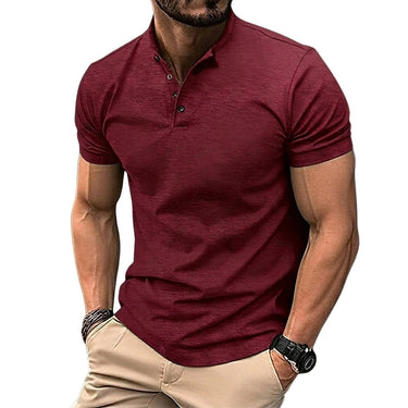 Camisa Henley Masculina de Manga Curta com Carcela de Botões 3