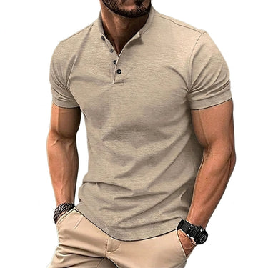 Camisa Henley Masculina de Manga Curta com Carcela de Botões 4