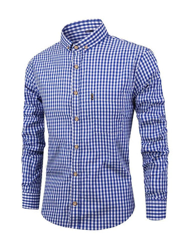 Camisa Masculina de Manga Comprida com Botões e Estampa Xadrez 4