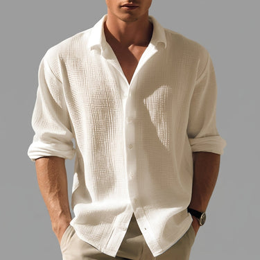 Camisa Masculina de Manga Comprida com Textura 2