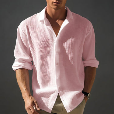 Camisa Masculina de Manga Comprida com Textura 4