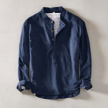 Camisa Masculina de Manga Longa com Gola Padre 2
