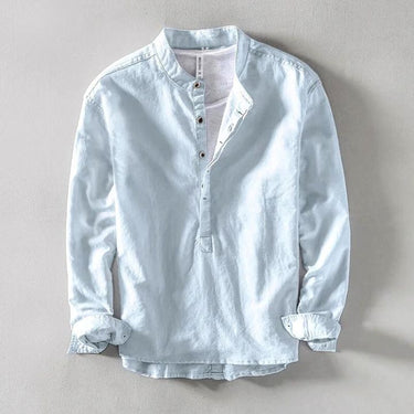 Camisa Masculina de Manga Longa com Gola Padre 4