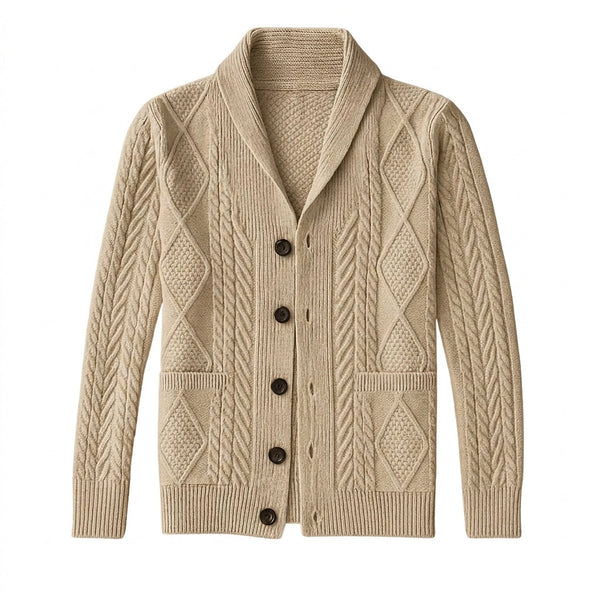 Cardigan Masculino de Tricô com Gola Xale 1
