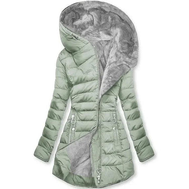 Casaco Puffer Acolchoado Feminino com Capuz e Bolsos com Zíper 3