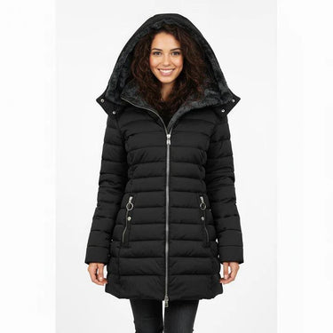 Casaco Puffer Acolchoado Feminino com Capuz e Bolsos com Zíper 4