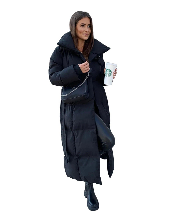 Casaco Puffer Longo Feminino com Capuz 1