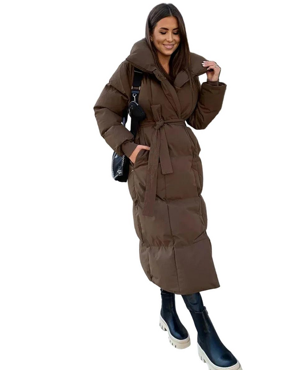 Casaco Puffer Longo Feminino com Capuz 2