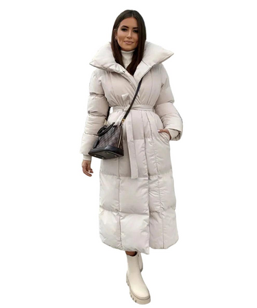 Casaco Puffer Longo Feminino com Capuz 4