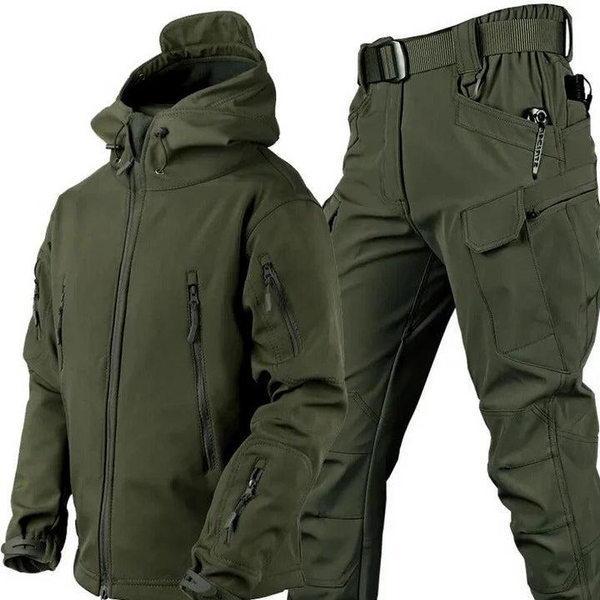 Conjunto de Jaqueta com Capuz e Calça Cargo Masculina 1