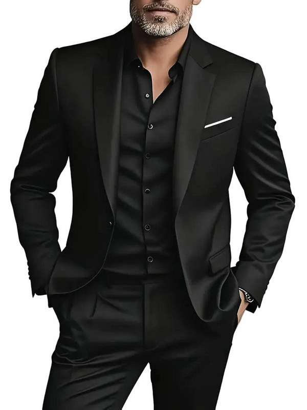 Conjunto de Terno Masculino de Duas Peças com Blazer e Calça 1