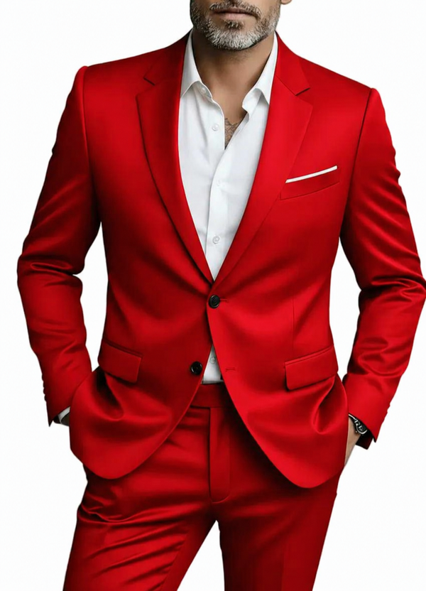 Conjunto de Terno Masculino de Duas Peças com Blazer e Calça 2
