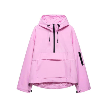 Jaqueta Anorak Feminina com Capuz e Meio Zíper 2