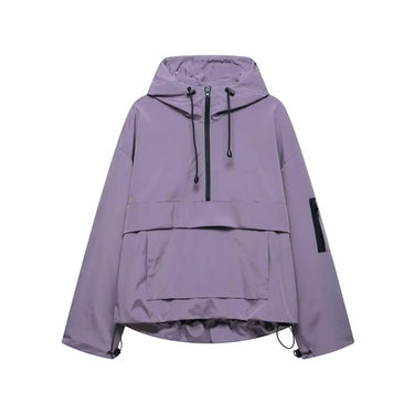 Jaqueta Anorak Feminina com Capuz e Meio Zíper 4