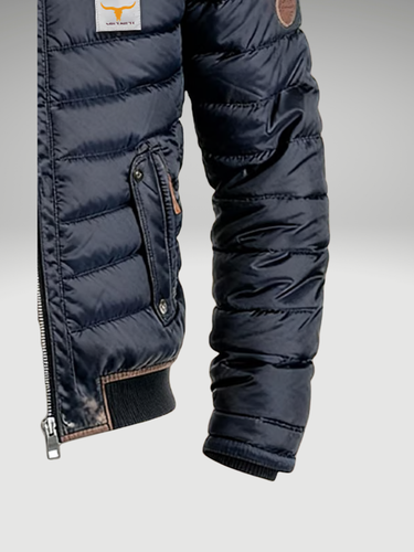 Jaqueta Bomber Masculina Acolchoada com Bolsos com Aba 3