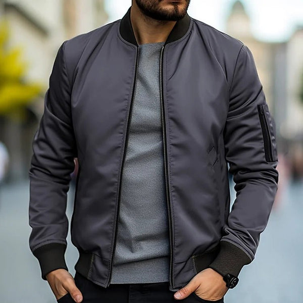 Jaqueta Bomber Masculina com Bolso com Zíper na Manga 2
