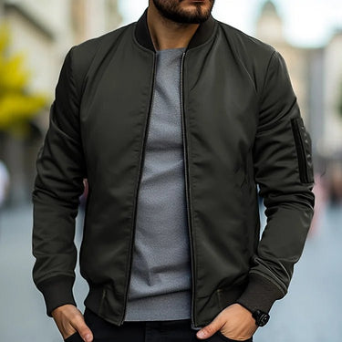 Jaqueta Bomber Masculina com Bolso com Zíper na Manga 3