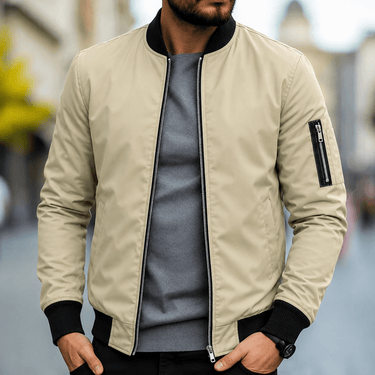 Jaqueta Bomber Masculina com Bolso com Zíper na Manga 4