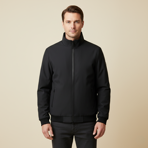 Jaqueta Bomber Masculina com Gola Alta e Forro de Fleece 2