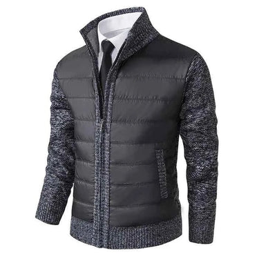 Jaqueta Masculina Híbrida de Tricô Acolchoada 4
