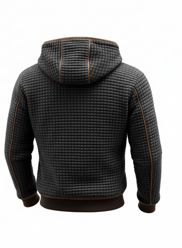 Jaqueta Masculina com Capuz e Zíper Texturizada 2